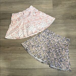Kyodan Floral Women's‎ Skirt/Skort Set - Pink and Blue